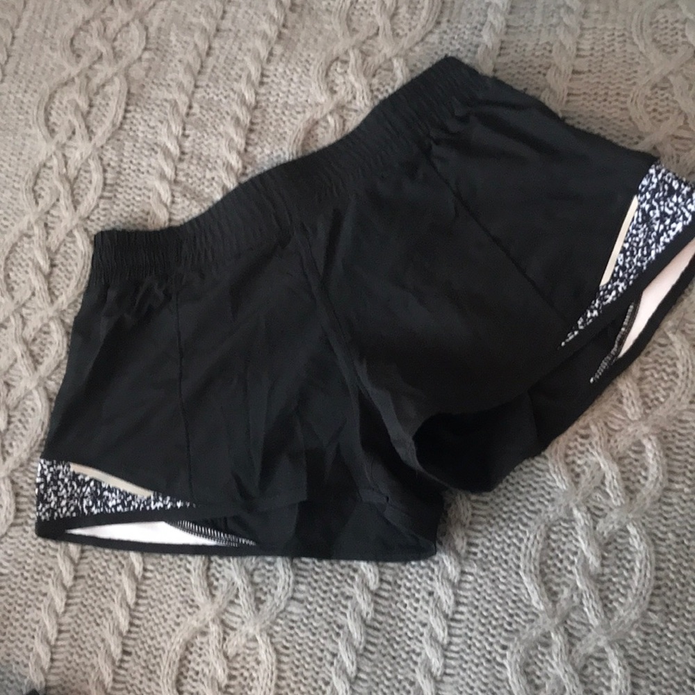 Lululemon black shorts with accents